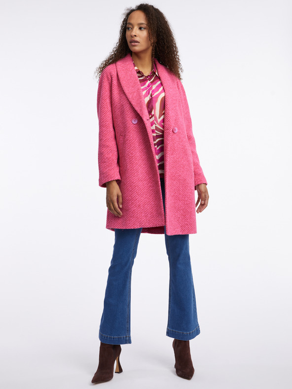 Orsay Cappotto da donna ORSAY in misto lana rosa scuro