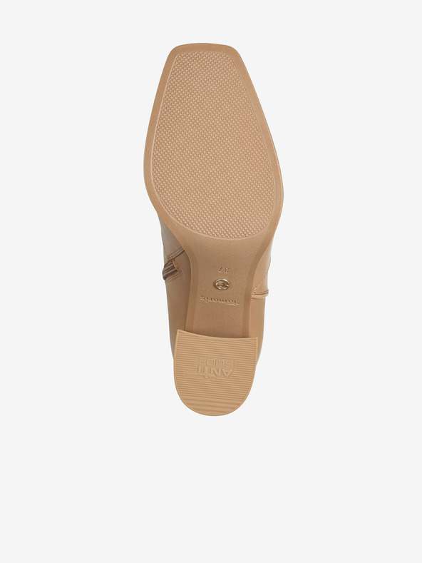 Tamaris Stivaletti con tacco in pelle marrone chiaro Tamaris