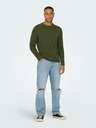ONLY & SONS Maglione a coste da uomo color kaki ONLY & SONS Niguel