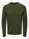 ONLY & SONS Maglione a coste da uomo color kaki ONLY & SONS Niguel
