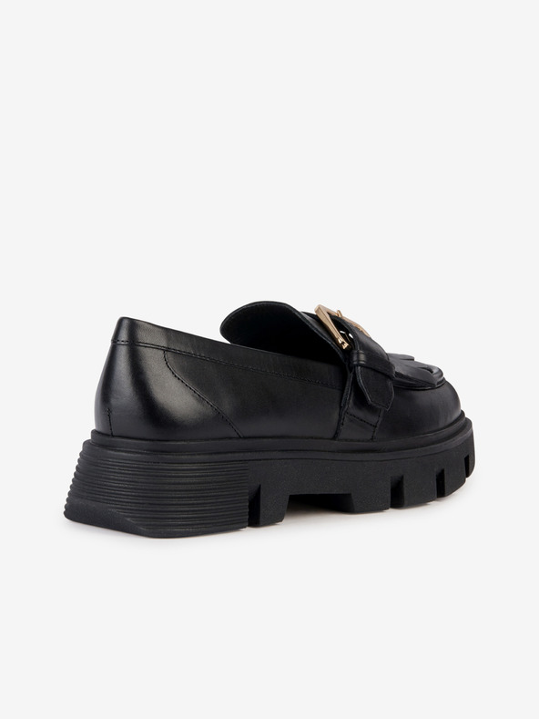 Geox Mocassini con plateau in pelle nera da donna Geox Vilde