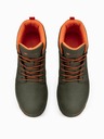 Ombre Clothing Scarpe da ginnastica alla caviglia da uomo color kaki T311