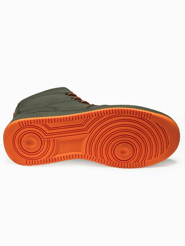 Ombre Clothing Scarpe da ginnastica alla caviglia da uomo color kaki T311