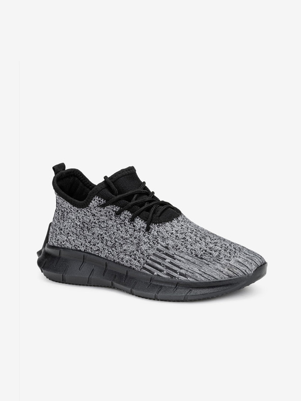 Ombre Clothing Scarpe da ginnastica trapuntate da uomo grigie Ombre Clothing