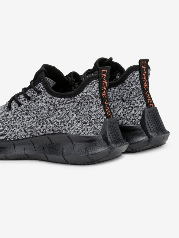 Ombre Clothing Scarpe da ginnastica trapuntate da uomo grigie Ombre Clothing