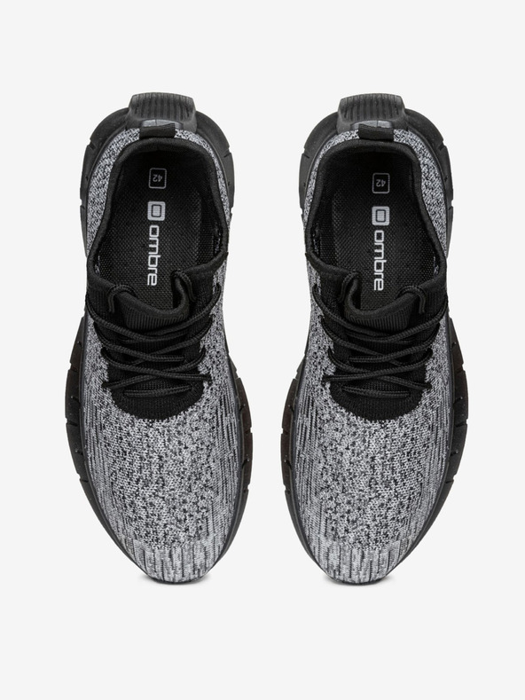 Ombre Clothing Scarpe da ginnastica trapuntate da uomo grigie Ombre Clothing