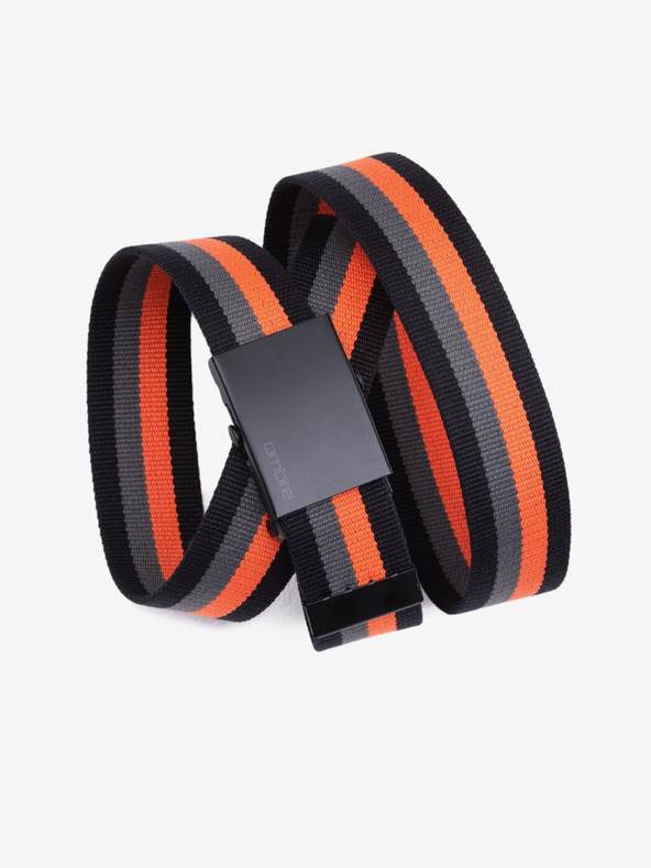 Ombre Clothing Cintura in tessuto Ombre Clothing da uomo arancione e nera A650