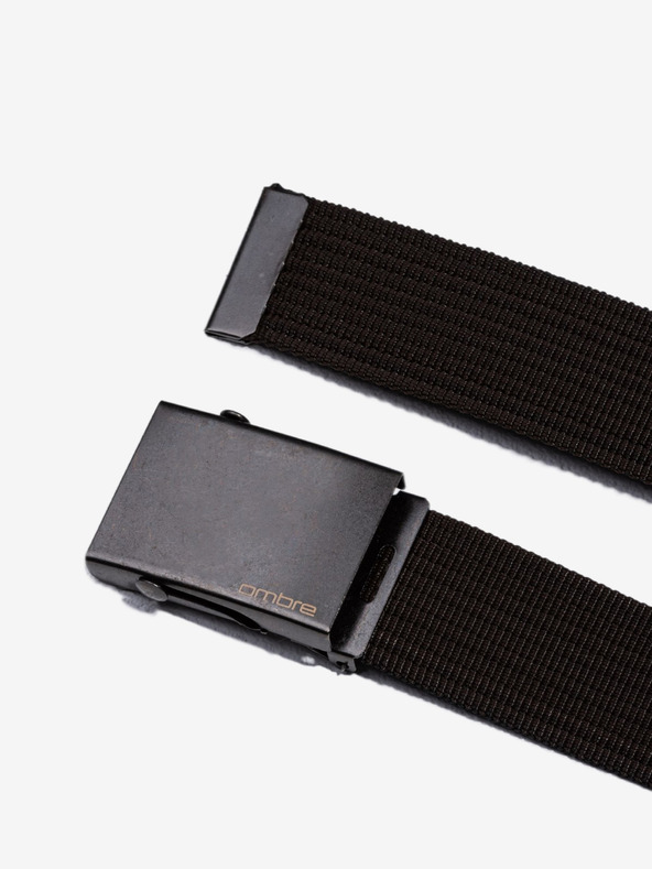 Ombre Clothing Cintura in tessuto da uomo nera Abbigliamento Ombre