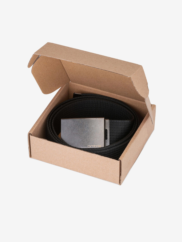 Ombre Clothing Cintura in tessuto da uomo nera Abbigliamento Ombre