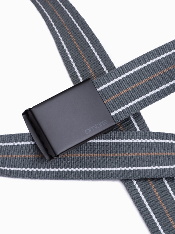 Ombre Clothing Cintura in tessuto da uomo - grigio A648