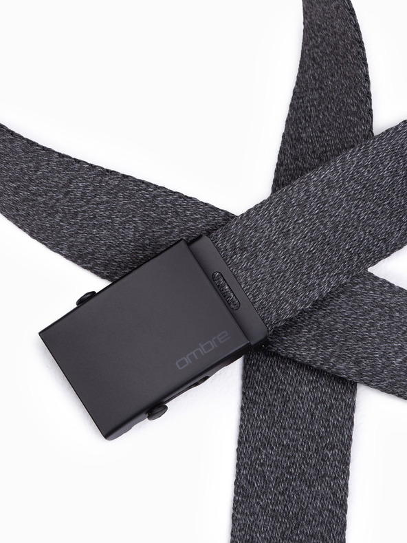 Ombre Clothing Cintura in tessuto da uomo - grafite A647