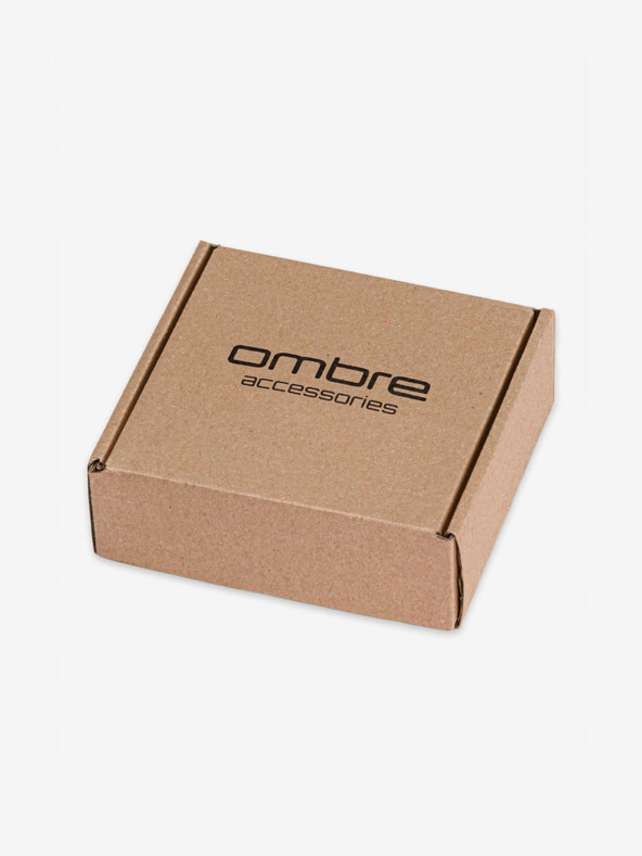 Ombre Clothing Cintura da uomo in tessuto grigio e nero Ombre Clothing