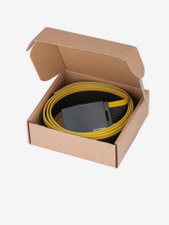 Ombre Clothing Cintura da uomo a righe gialle e nere Ombre Clothing