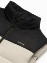 Ombre Clothing Gilet trapuntato nero e beige da uomo Ombre Clothing