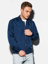 Ombre Clothing Bomber primaverile da uomo C439 - Navy