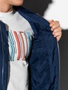 Ombre Clothing Bomber primaverile da uomo C439 - Navy