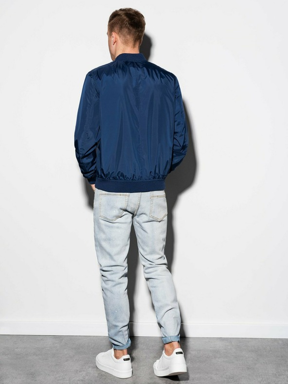 Ombre Clothing Bomber primaverile da uomo C439 - Navy