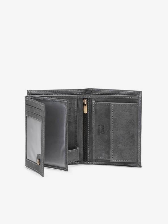 Ombre Clothing Portafoglio in pelle da uomo - Nero A417