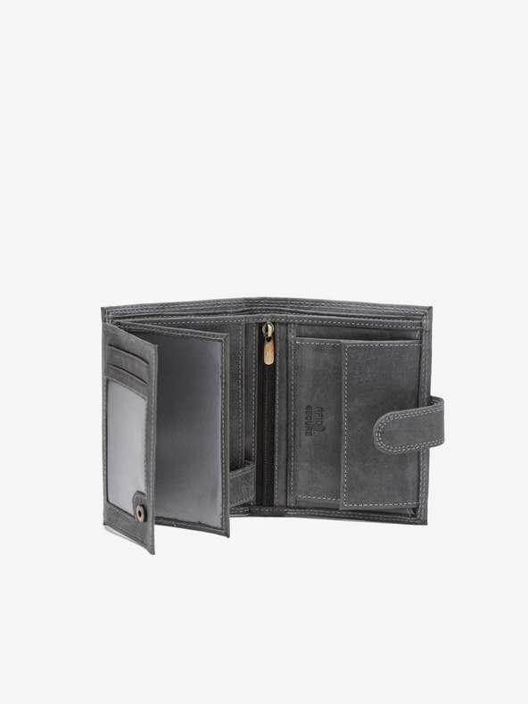Ombre Clothing Portafoglio in pelle da uomo - nero A091