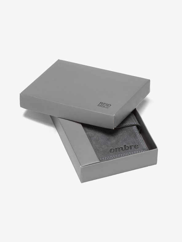 Ombre Clothing Portafoglio in pelle da uomo - nero A091