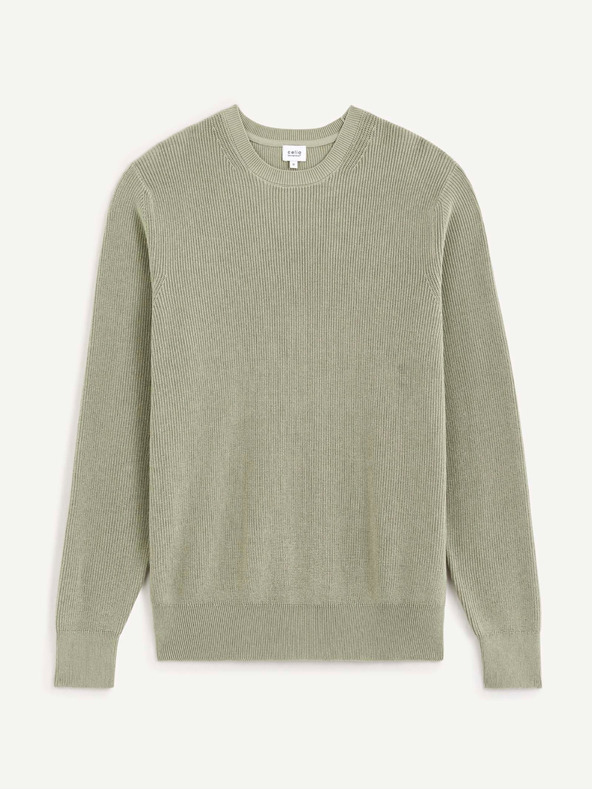 Celio Maglione a coste Celio Dexter verde chiaro da uomo