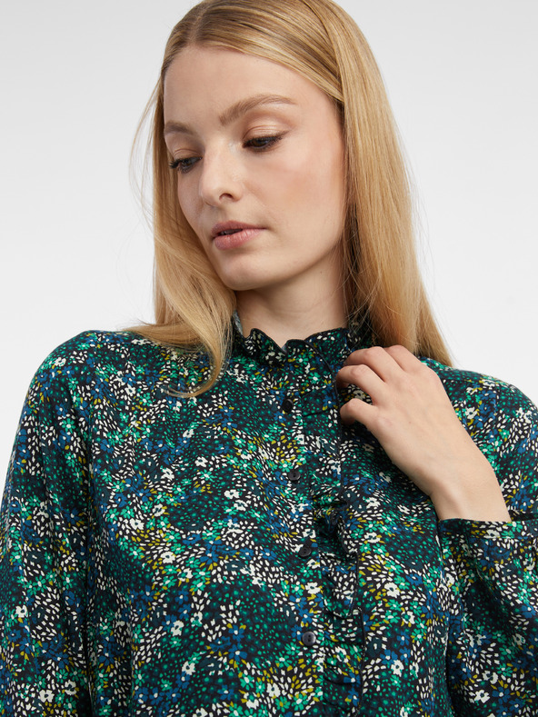 Orsay Camicetta floreale da donna verde scuro ORSAY