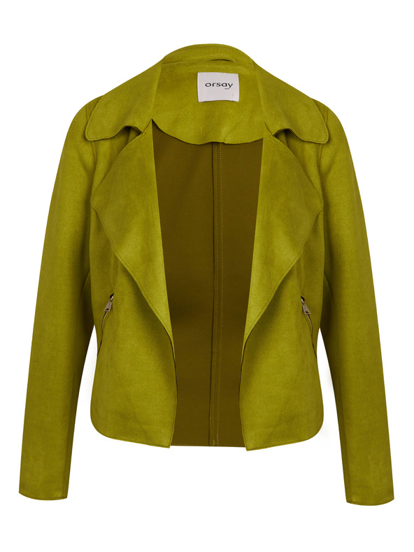 Orsay Giacca leggera da donna verde chiaro in pelle scamosciata ORSAY