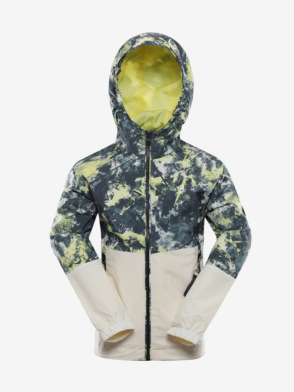 NAX NAX IMUFO Giacca a fantasia gialla e beige per bambini