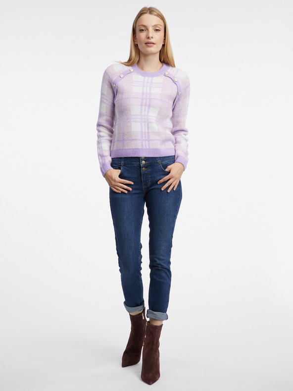 Orsay Maglione a quadri viola chiaro da donna ORSAY