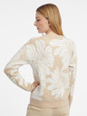 Orsay Maglione a fiori bianco e beige da donna ORSAY