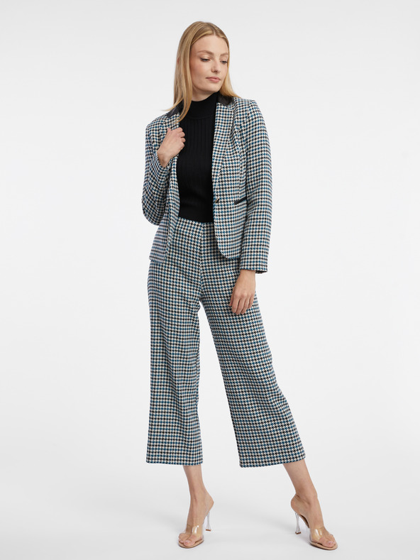 Orsay Giacca fantasia nera e blu da donna ORSAY