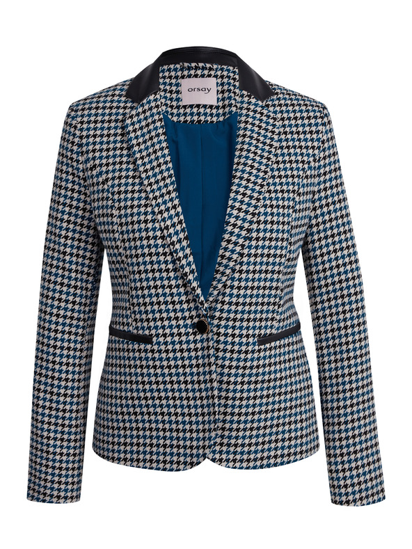 Orsay Giacca fantasia nera e blu da donna ORSAY