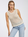 Jacqueline de Yong Top beige da donna in maglia JDY Tikka