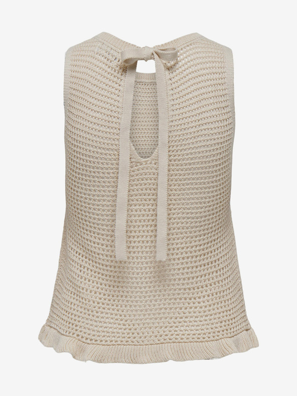 Jacqueline de Yong Top beige da donna in maglia JDY Tikka