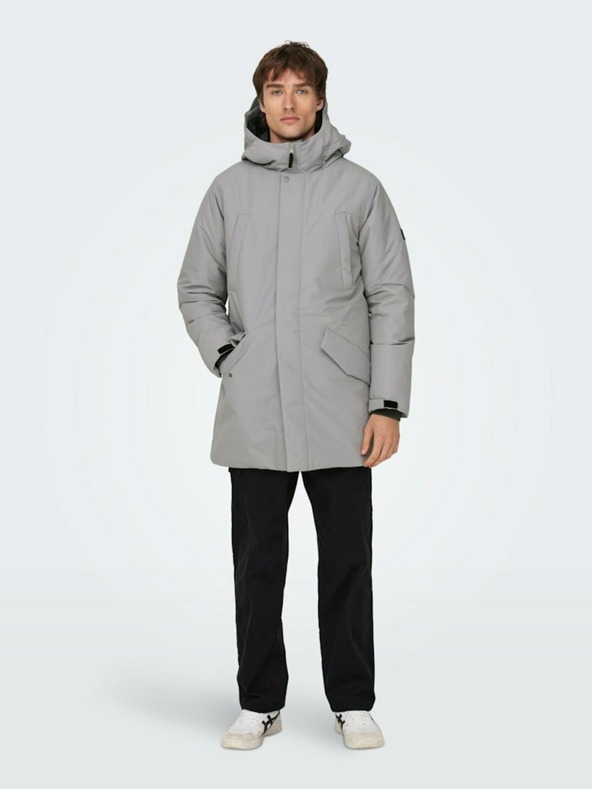 ONLY & SONS Parka invernale grigio da uomo ONLY & SONS Carl