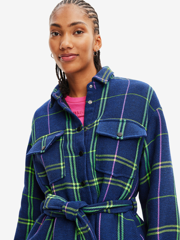 Desigual Giacca Desigual Paris Blue Plaid