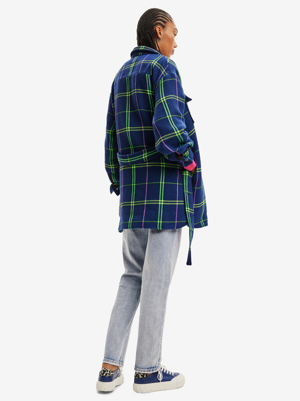 Desigual Giacca Desigual Paris Blue Plaid