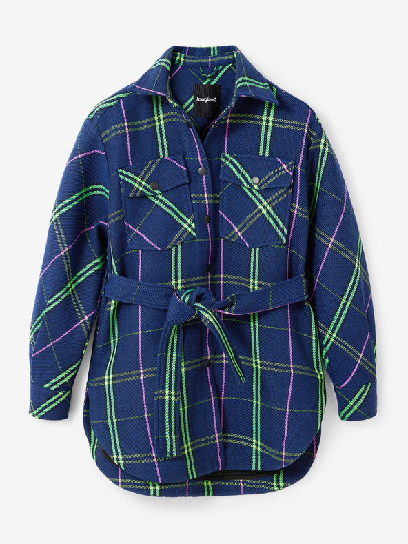 Desigual Giacca Desigual Paris Blue Plaid
