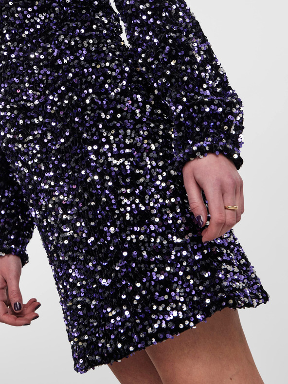 Pieces Abito in paillettes nero da donna Pieces Kam