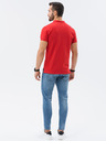 Ombre Clothing Polo basic da uomo rossa Ombre Clothing