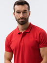 Ombre Clothing Polo basic da uomo rossa Ombre Clothing