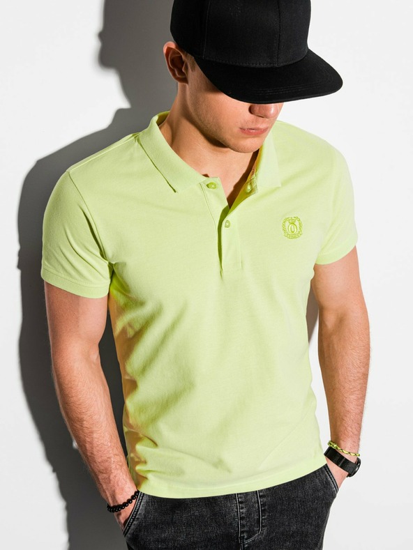 Ombre Clothing Polo Basic Verde Chiaro Uomo Abbigliamento Ombre