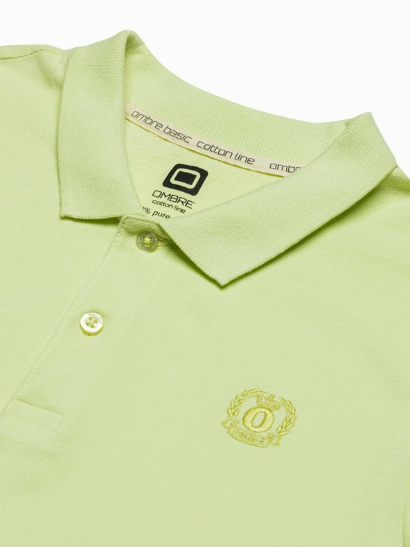 Ombre Clothing Polo Basic Verde Chiaro Uomo Abbigliamento Ombre