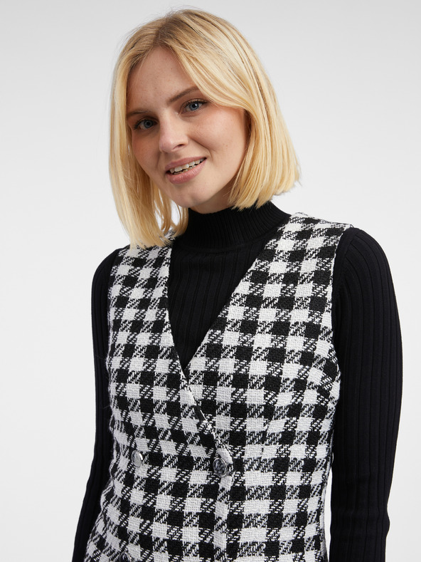 Orsay ORSAY Abito a quadri da donna bianco e nero