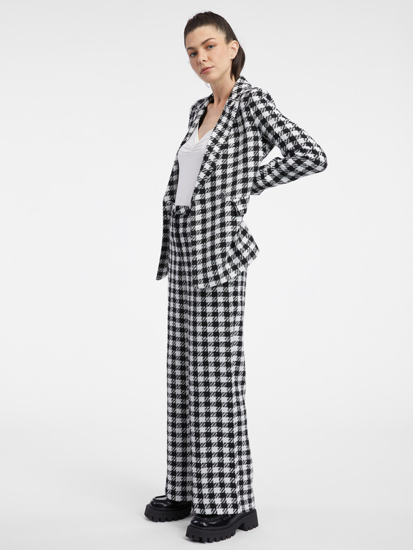 Orsay Giacca a quadri bianca e nera da donna ORSAY