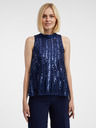 Orsay Camicetta da donna blu scuro con paillettes ORSAY