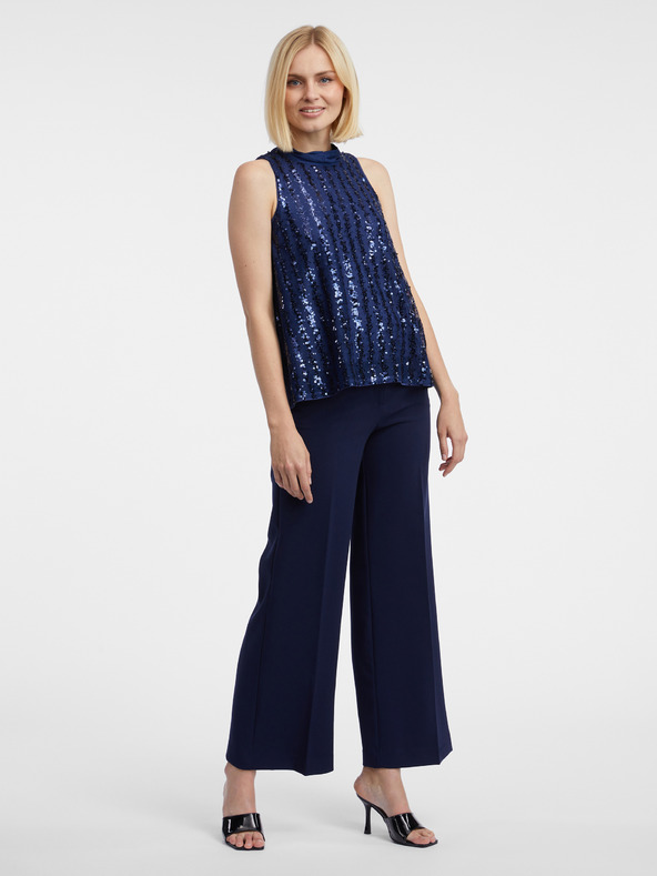 Orsay Camicetta da donna blu scuro con paillettes ORSAY