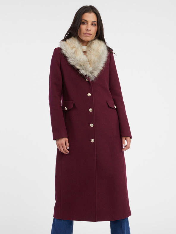 Orsay Cappotto ORSAY donna in lana bordeaux