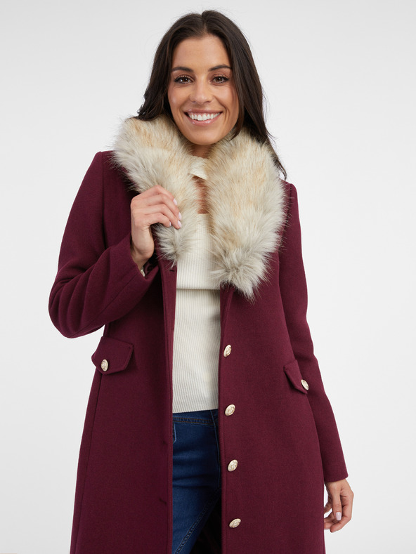 Orsay Cappotto ORSAY donna in lana bordeaux