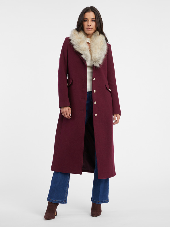 Orsay Cappotto ORSAY donna in lana bordeaux
